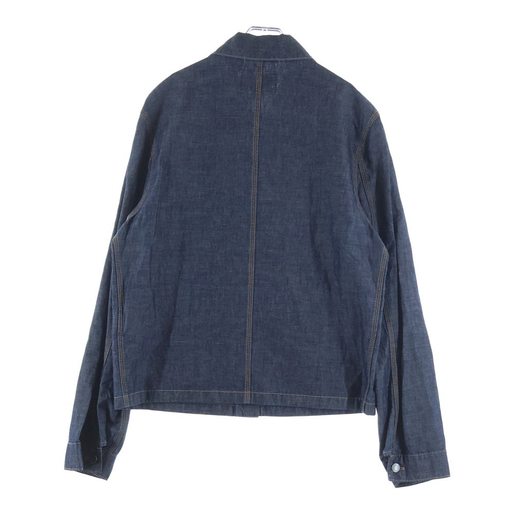 PRADA(プラダ) 24SS トライアングルロゴプレート デニムシャンブレージャケット ブルゾン インディゴ GEB254