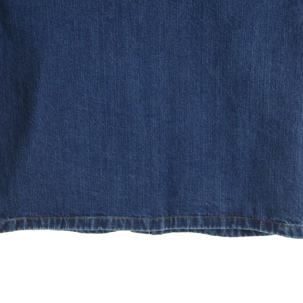PRADA(プラダ) DENIM SHORT SLEEVE SHIRT トライアングルロゴプレート 半袖デニムシャツ インディゴ GEC067 S212 14EF