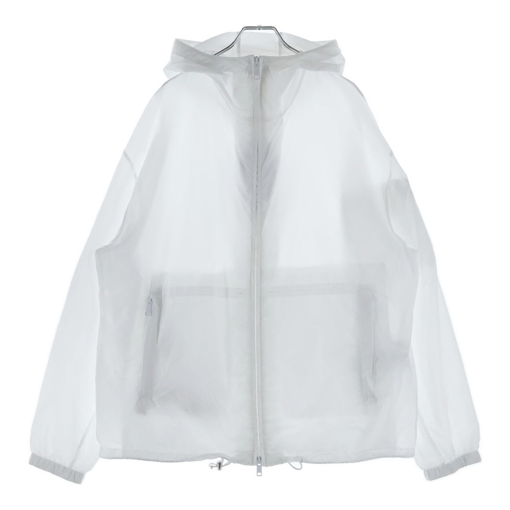 PRADA(プラダ) RE-NYLON リナイロン トライアングルロゴプレート フーデッドナイロンジャケット ジップアップブルゾン ホワイト SGC835 SOOO 1WQ9