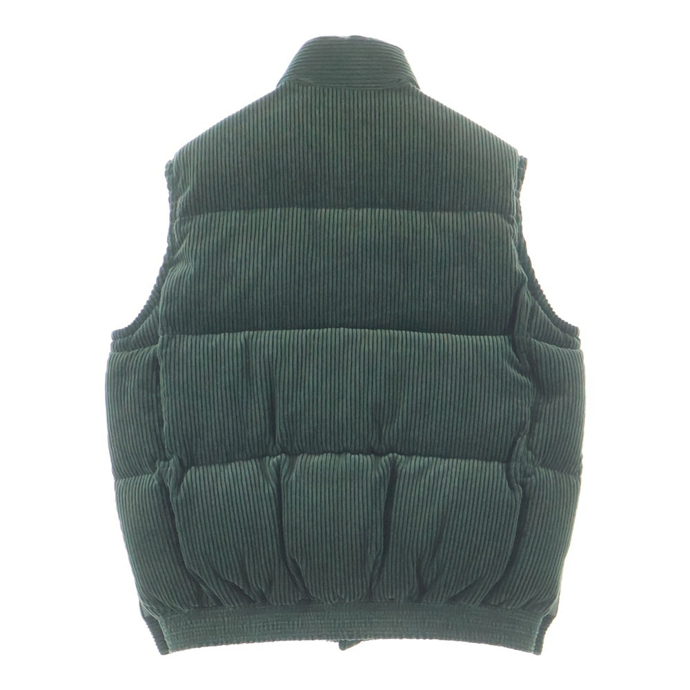 Sacai(サカイ) 24AW ×MARK GONZALES MULTI PATCH DOWN VEST マークゴンザレス ワッペン付き コーデュロイ ジップアップ ダウンベスト グリーン 24-03551M