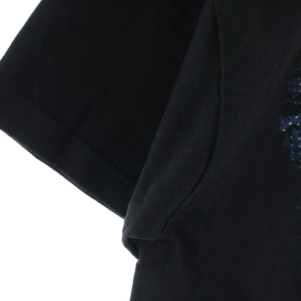 GEEKSRULE(ギークスルール) ×SERIAL EXPERIMENTS LAIN シリアルエクスペリメンツレイン シルクスクリーンプリント クルーネックプルオーバー 半袖Tシャツカットソー ブラック