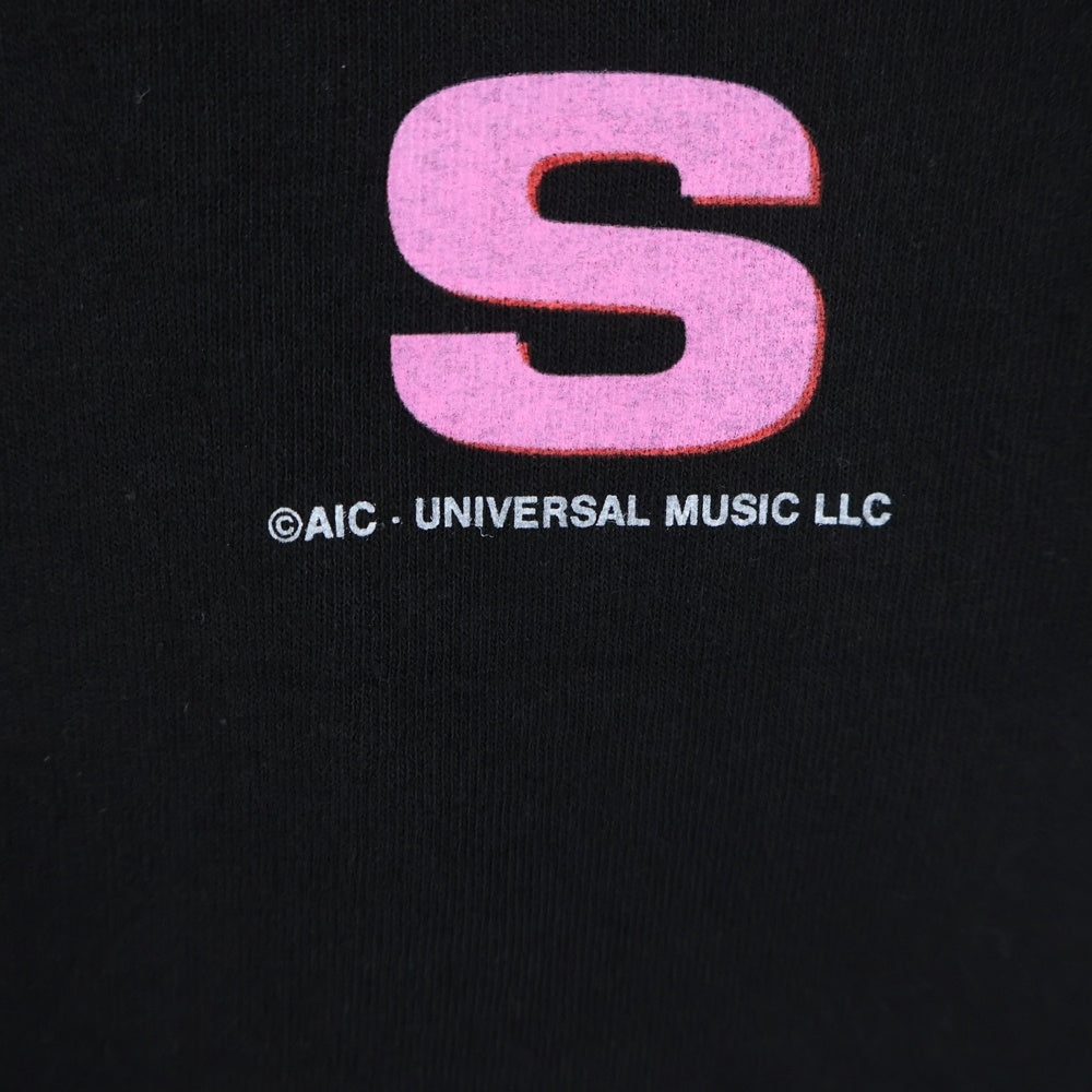 GEEKSRULE(ギークスルール) ×BUBBLEGUM CRISIS バブルガムクライシス シルクスクリーンプリント クルーネックプルオーバー 半袖Tシャツカットソー ブラック