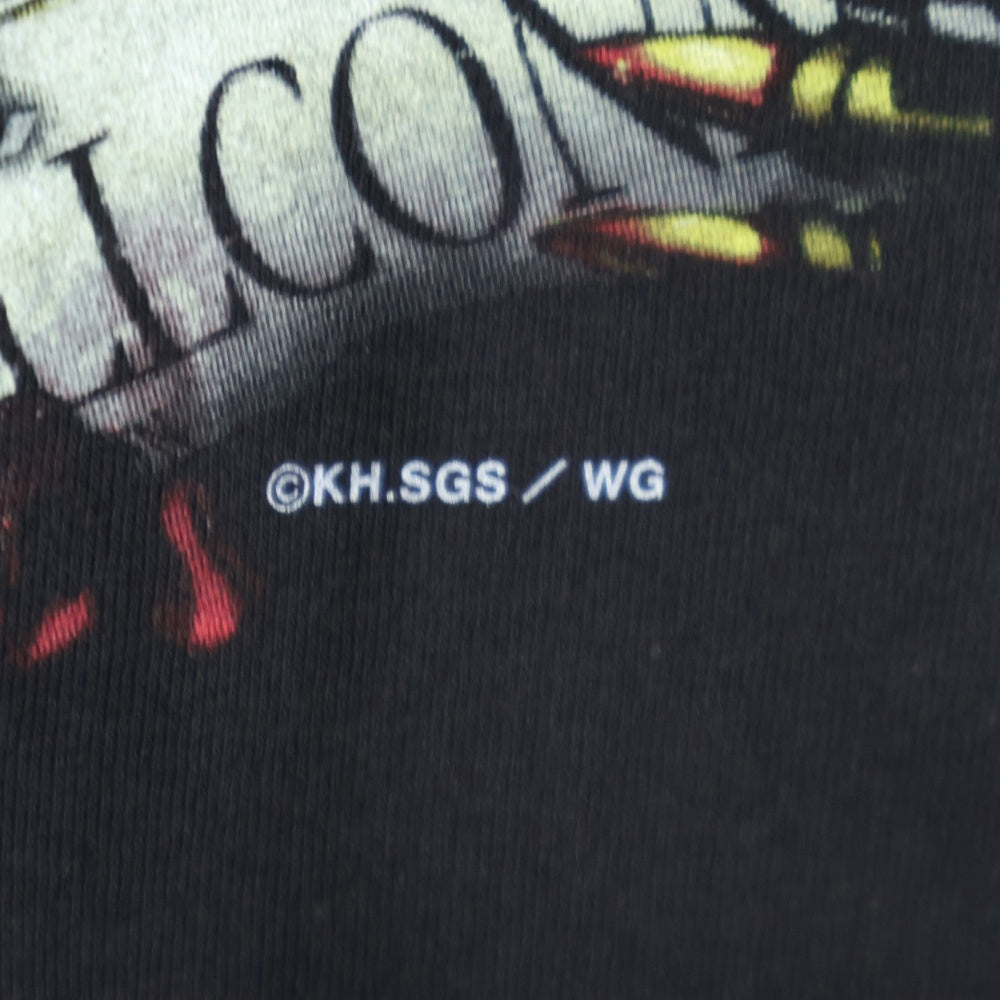 GEEKSRULE(ギークスルール) ×HELLSING ヘルシング セラス・ヴィクトリア シルクスクリーンプリント クルーネックプルオーバー 半袖Tシャツカットソー ブラック