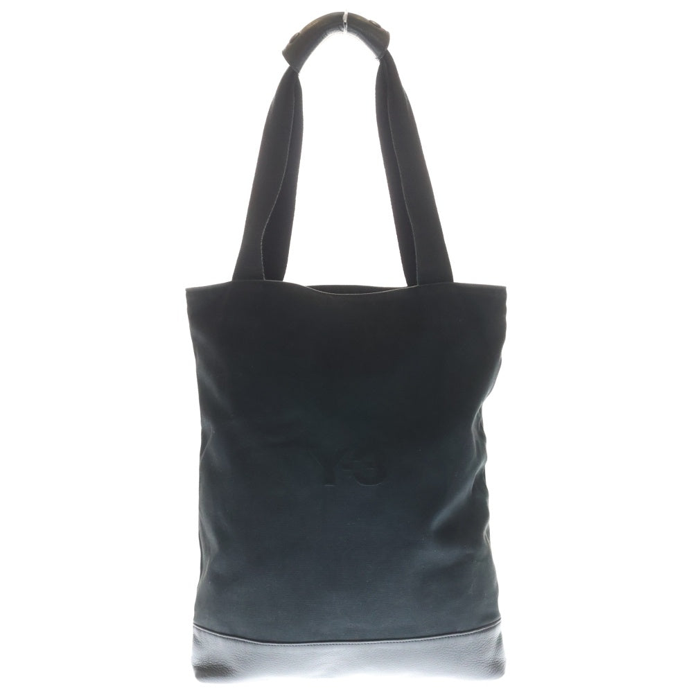 Y-3(ワイスリー) CLASSIC TOTE クラシックトート ロゴエンブロイダリー レザー切り替え ハンドバッグ ブラック HD3302 レディース