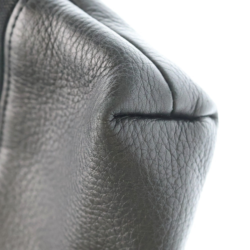 Y-3(ワイスリー) CLASSIC TOTE クラシックトート ロゴエンブロイダリー レザー切り替え ハンドバッグ ブラック HD3302 レディース