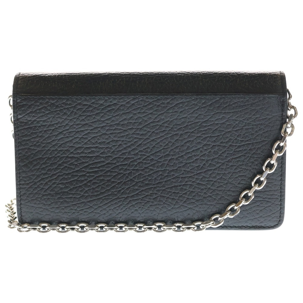 Maison Margiela(メゾンマルジェラ) 4ステッチ チェーン ショルダー レザーウォレット ポーチ ブラック S56UI0147 レディース