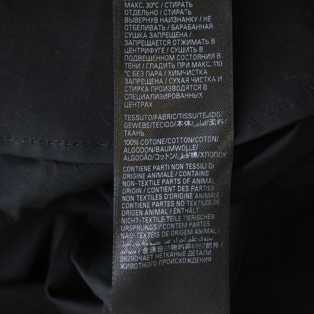 BALENCIAGA(バレンシアガ) 24AW OUTERWEAR SHIRT LARGE FIT IN COTTON POPLIN アウターウェア ラージフィット コットン ポプリン レギュラーカラー シャツ ブラック 794462TQM30