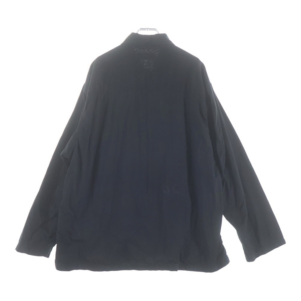 Graphpaper(グラフペーパー) 25SS GARMENT DYED FATIGUE SHIRT ガーメント ダイド ファティーグ 長袖シャツ ブラック GM251-50091B