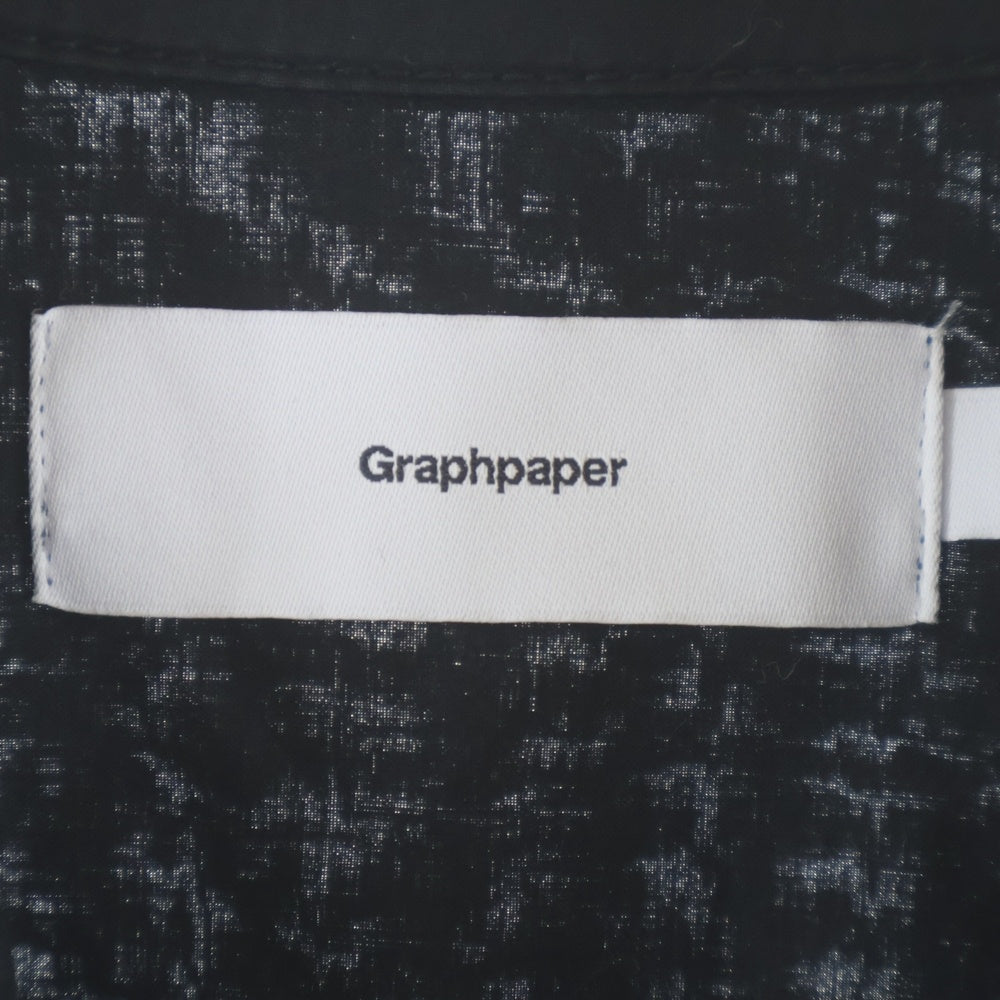 Graphpaper(グラフペーパー) 25SS GARMENT DYED FATIGUE SHIRT ガーメント ダイド ファティーグ 長袖シャツ ブラック GM251-50091B