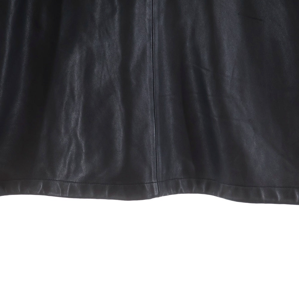 Graphpaper(グラフペーパー) 24AW SHEEP LEATHER TRACK BLOUSON シーブスキン シングルライダース レザージャケット ブラック GM243-30097