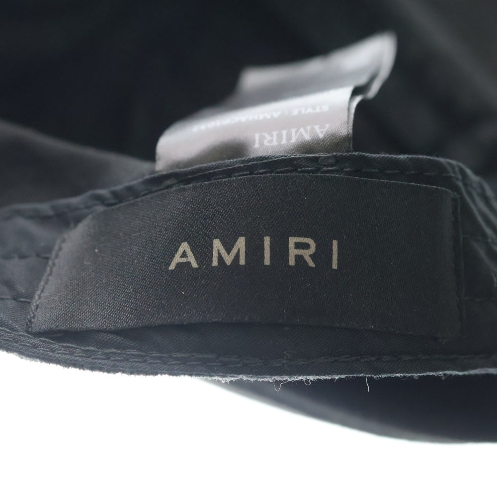 AMIRI(アミリ) AM ロゴエンブロイダリー コットン キャップ 帽子 ブラック