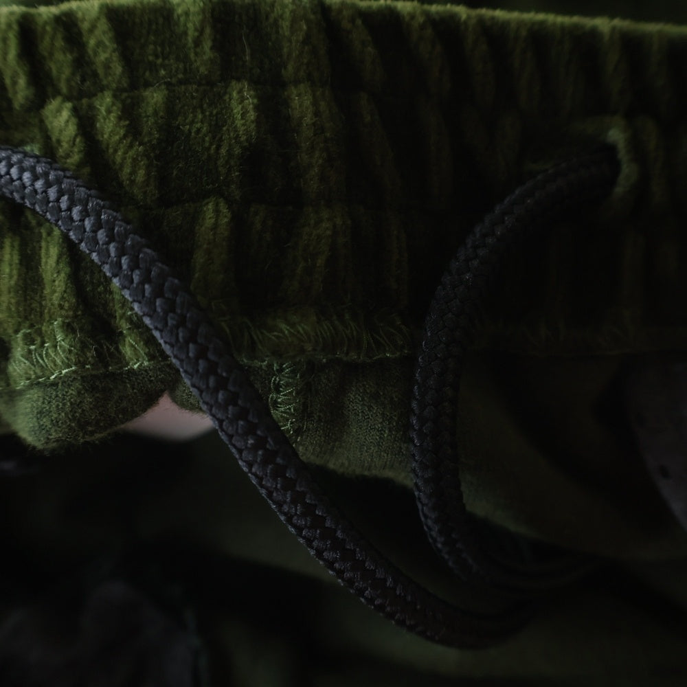 Needles(ニードルス) NARROW TRACK PANT VELOUR ナロー ロゴデザイン ベロア トラックパンツ カーキ J0229
