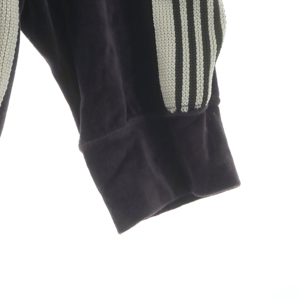 Needles(ニードルス) VELOUR TRACK HOODIE ベロア トラックフーデッド スウェット パーカー ブラウン QV320