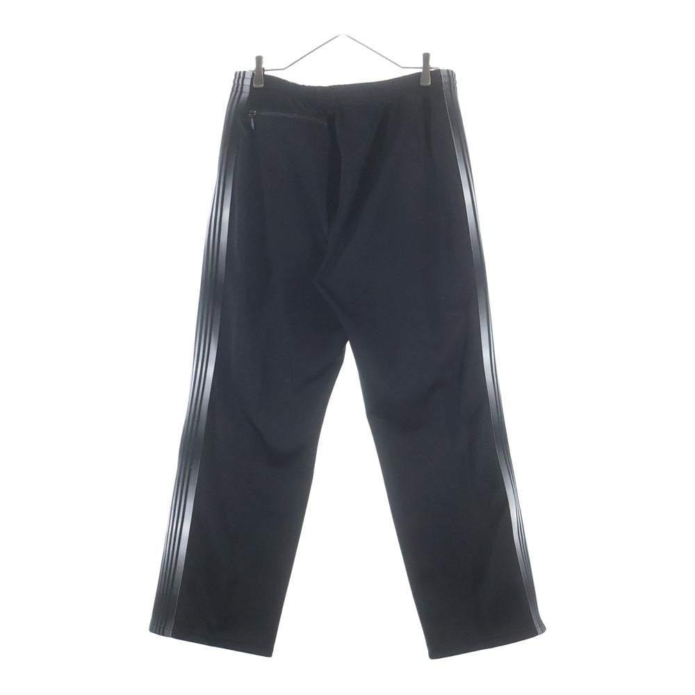 Needles(ニードルス) 24SS POLY SMOOTH TRACK PANT ポリ スムース ロゴデザイン トラックパンツ ブラック NS1610
