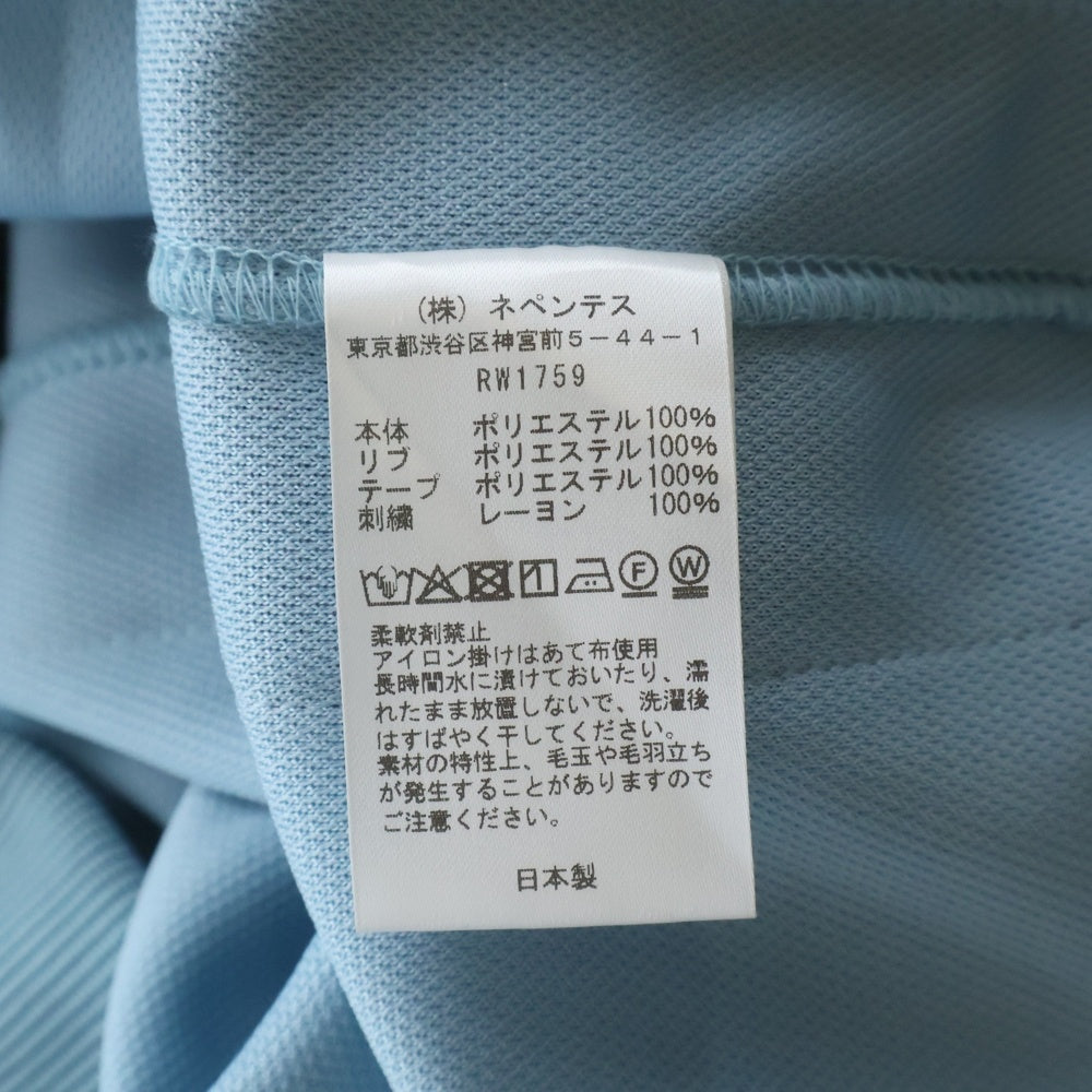 Needles(ニードルス) ×TW POLY SMOOTH TRACK JACKET トゥ ポリエステル スムース ロゴデザイン ジップアップ トラックジャケット ブルー RW1759