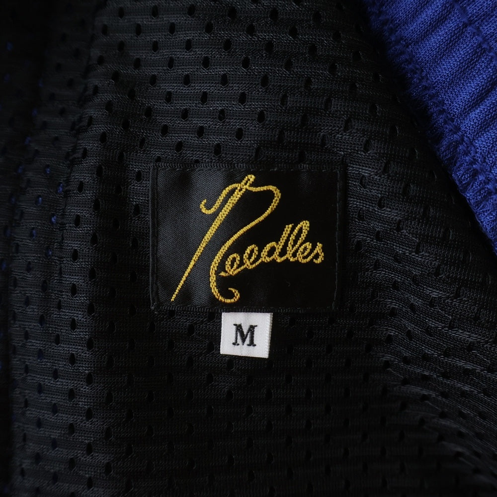 Needles(ニードルス) 24SS POLY SMOOTH TRACK PANT ポリ スムース ロゴデザイン トラックパンツ ブルー OT228
