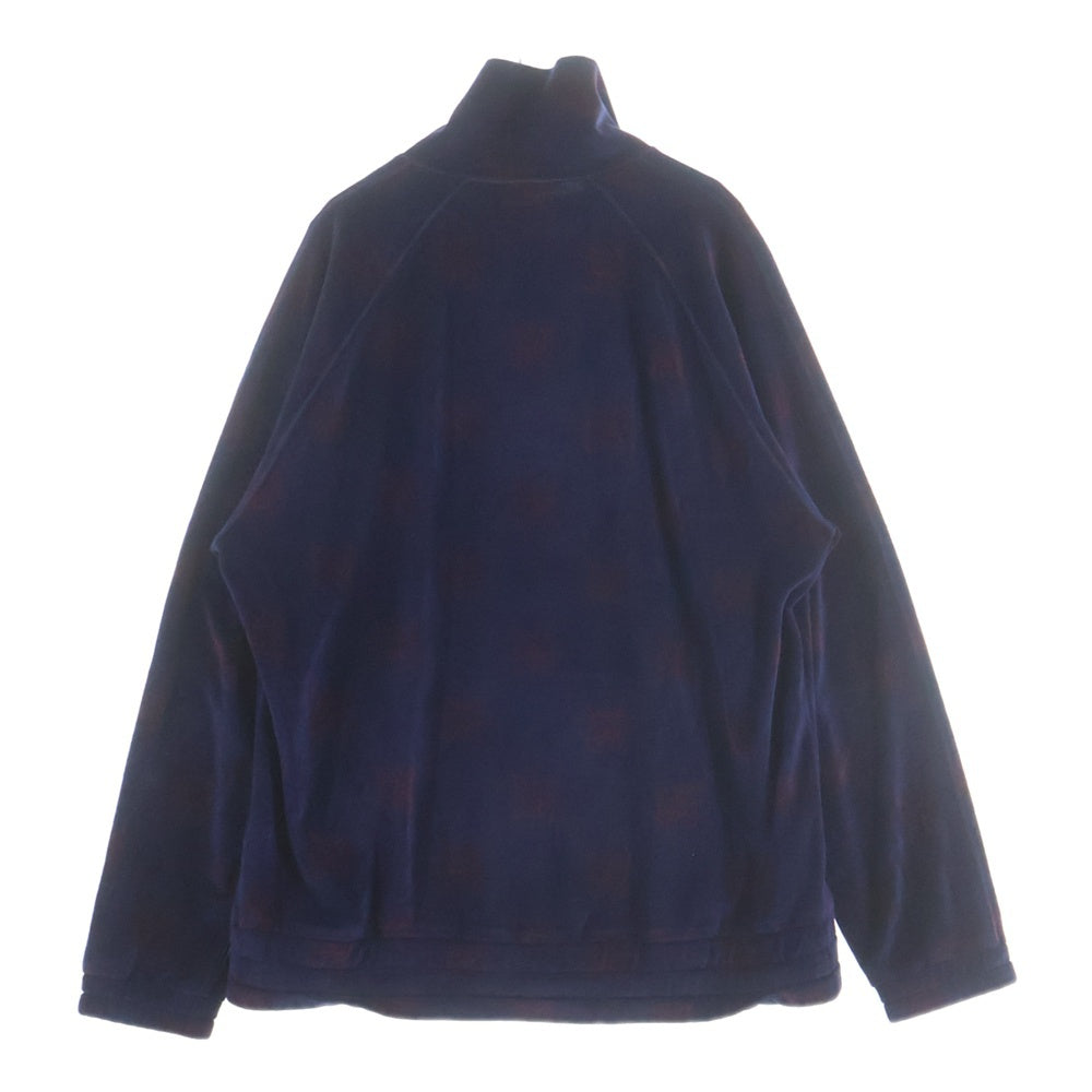 Needles(ニードルス) 22AW パピヨン ベロア ロゴデザイン 総柄 トラックジャケット パープル LQ237