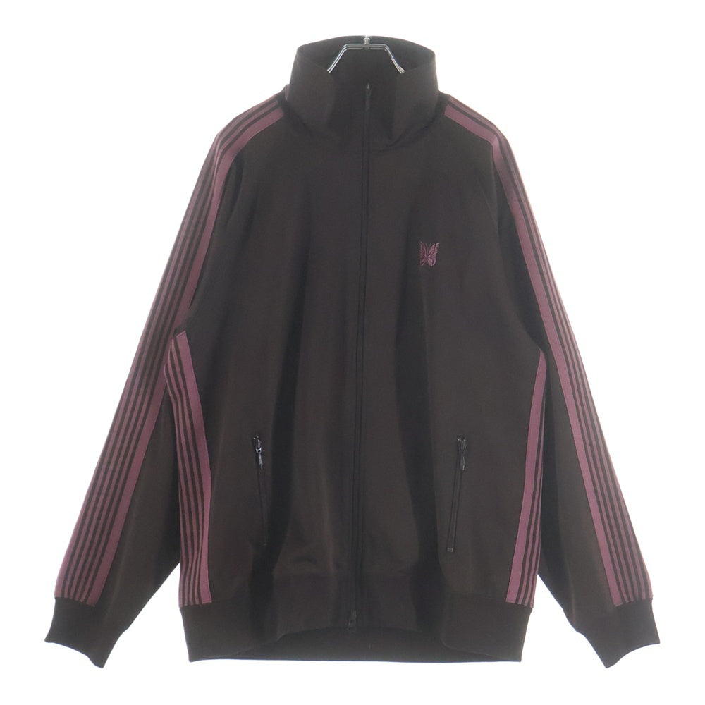 Needles(ニードルス) TRACK JACKET エンブロイダリーロゴデザイン ジップアップ トラックジャケット ブラウン FK335