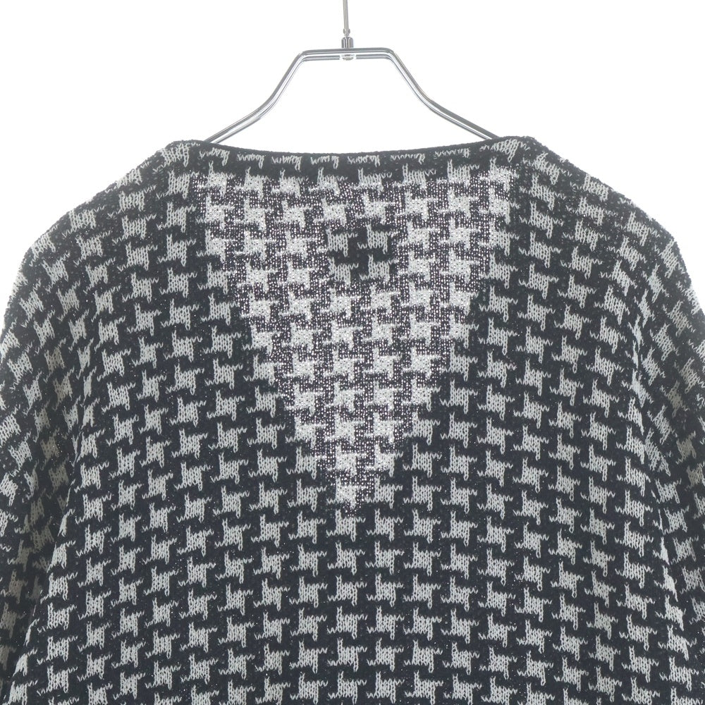 Needles(ニードルス) V NECK CARDIGAN HOUNDSTOOTH ハウンズトゥース柄 Vネック ニット カーディガン ブラック MR322