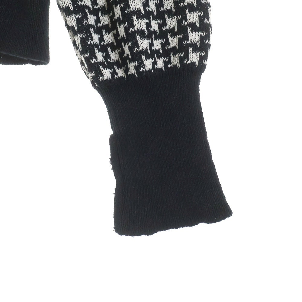 Needles(ニードルス) V NECK CARDIGAN HOUNDSTOOTH ハウンズトゥース柄 Vネック ニット カーディガン ブラック MR322
