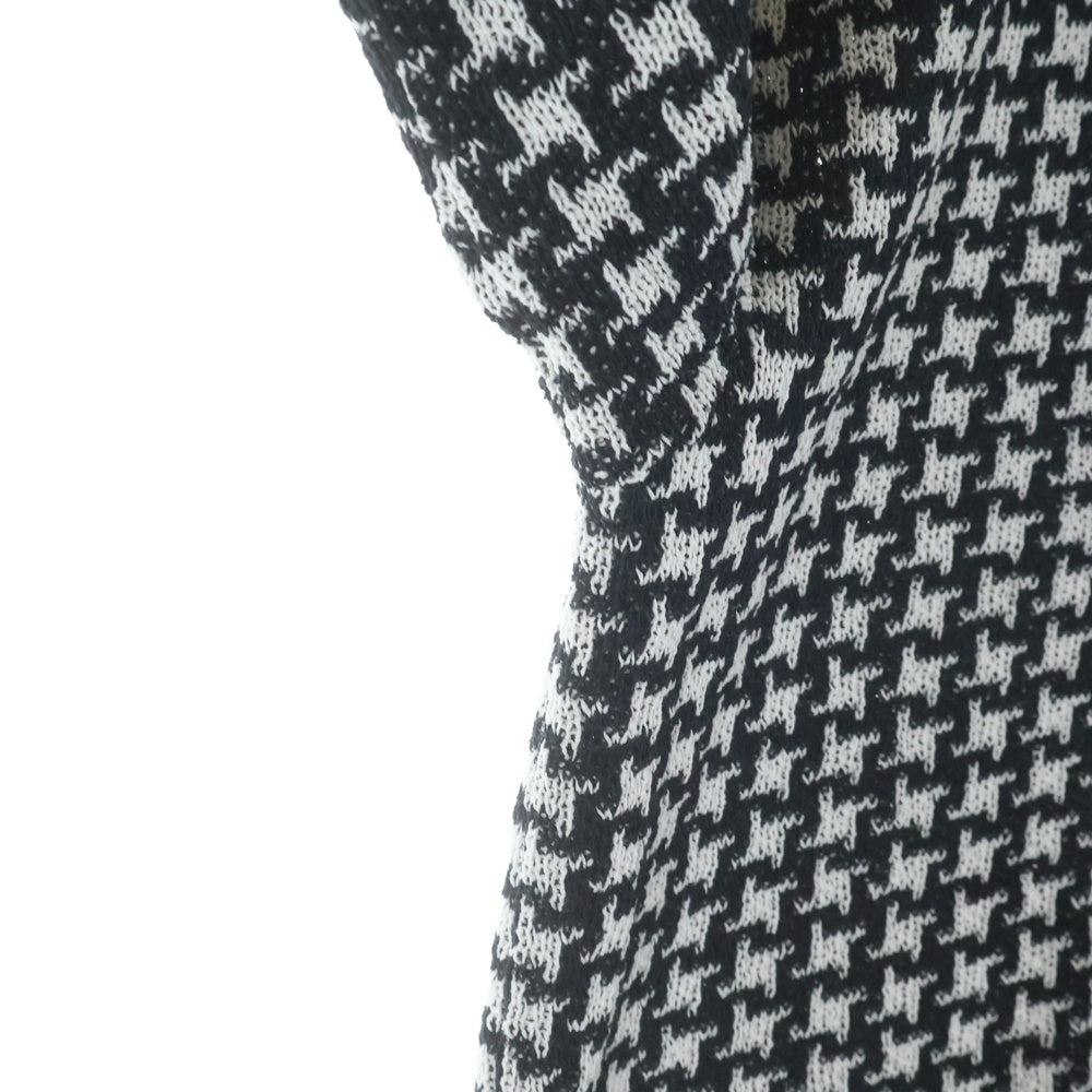 Needles(ニードルス) V NECK CARDIGAN HOUNDSTOOTH ハウンズトゥース柄 Vネック ニット カーディガン ブラック MR322