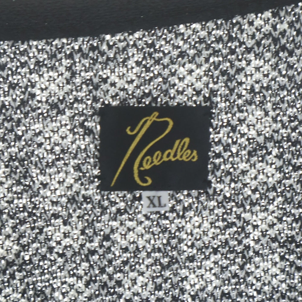 Needles(ニードルス) V NECK CARDIGAN HOUNDSTOOTH ハウンズトゥース柄 Vネック ニット カーディガン ブラック MR322