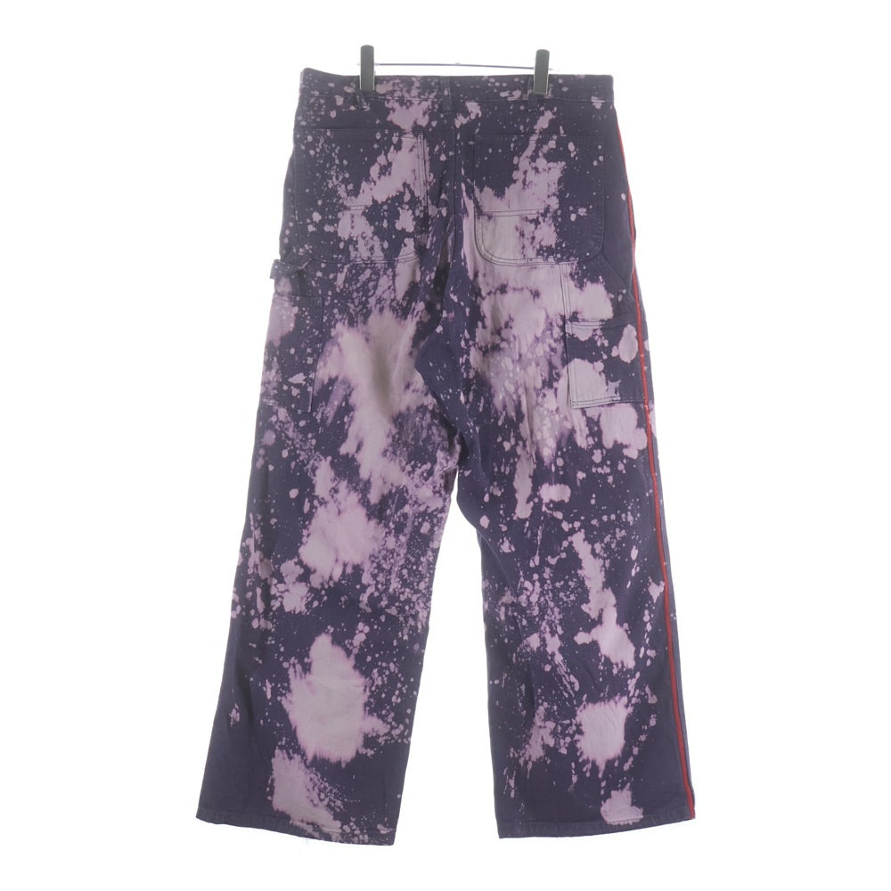Needles(ニードルス) 19SS ブリーチ加工 マルチポケット ジップアップ ペインターパンツ パープル EJ090