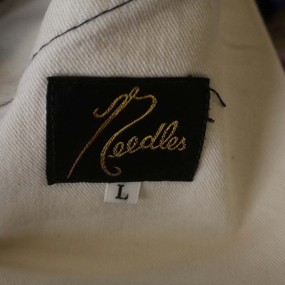 Needles(ニードルス) 19SS ブリーチ加工 マルチポケット ジップアップ ペインターパンツ パープル EJ090