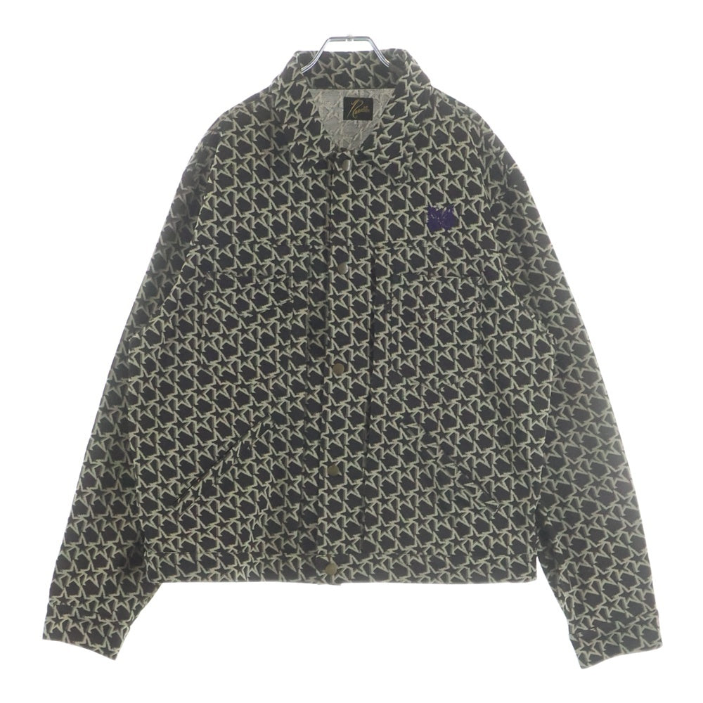 Needles(ニードルス) POLY JQ STAR ポリ ジャガード スターモチーフ レギュラーカラー ジャケット ベージュ LQ525