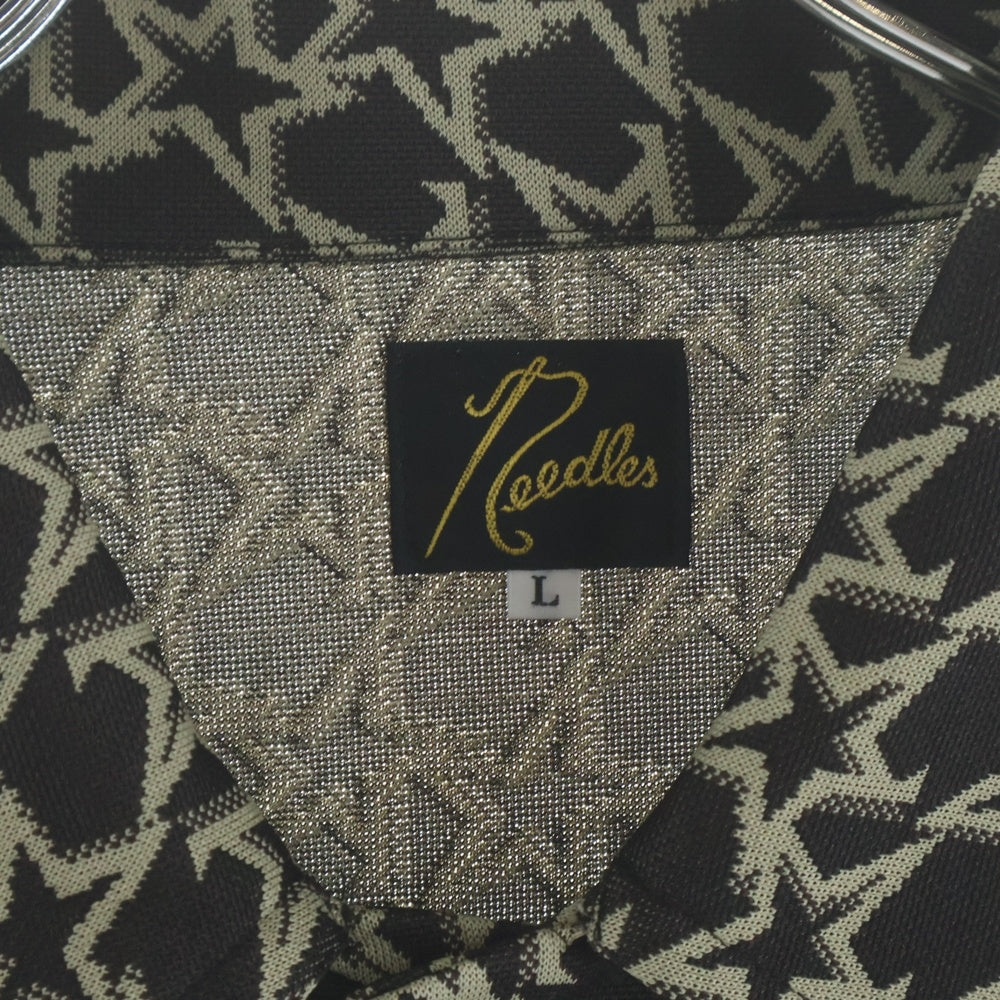 Needles(ニードルス) POLY JQ STAR ポリ ジャガード スターモチーフ レギュラーカラー ジャケット ベージュ LQ525