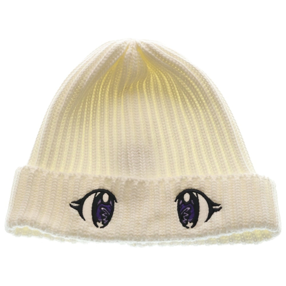 Needles(ニードルス) ×KAE TANAKA アイエンブロイダリー コットン ニットキャップ 帽子 ホワイト