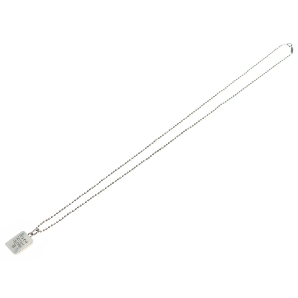 TIFFANY & Co.(ティファニー) MAKERS メイカーズ スクエア ボールチェーンネックレス シルバー