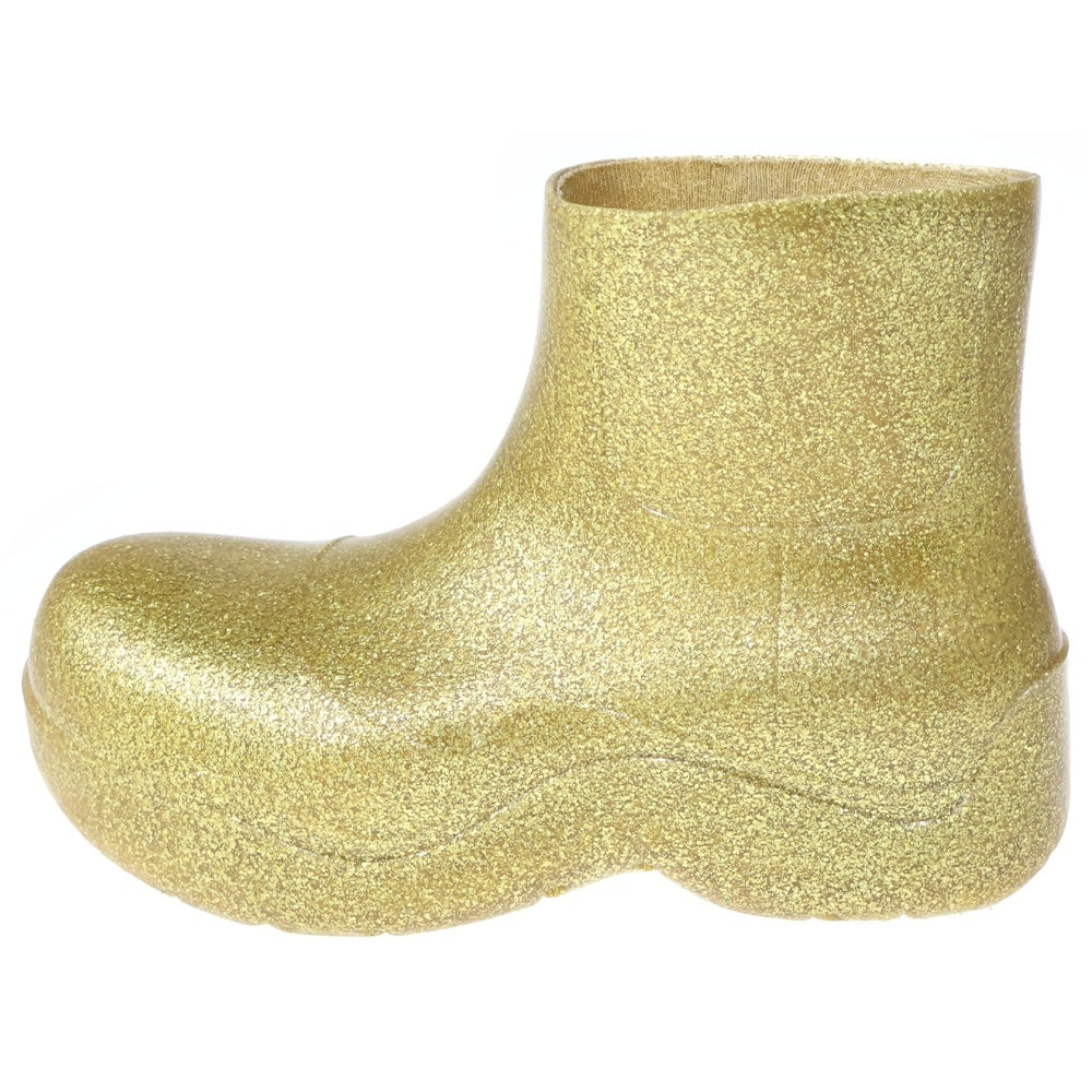 BOTTEGA VENETA(ボッテガヴェネタ) PUDDLE ANKLE BOOT SPARKLE RUBBER スパークルラバー パドルアンクルブーツ ゴールド