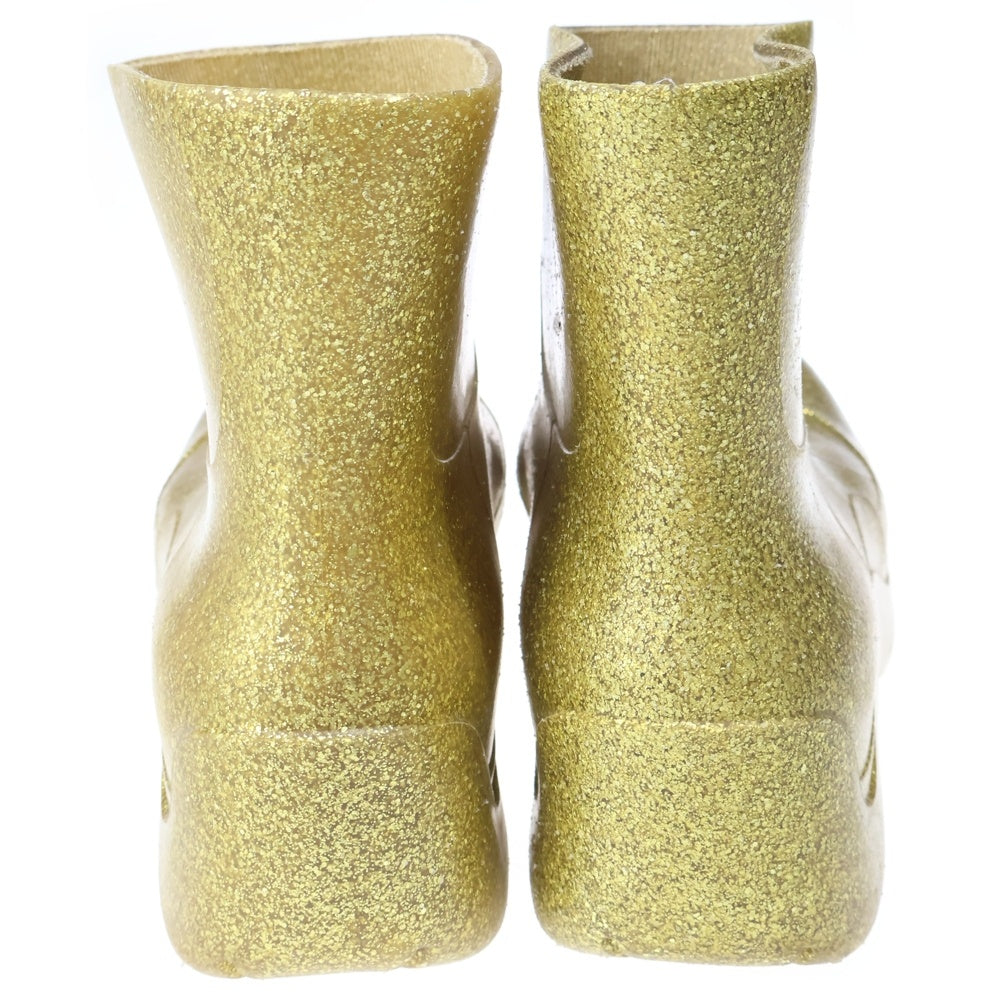 BOTTEGA VENETA(ボッテガヴェネタ) PUDDLE ANKLE BOOT SPARKLE RUBBER スパークルラバー パドルアンクルブーツ ゴールド