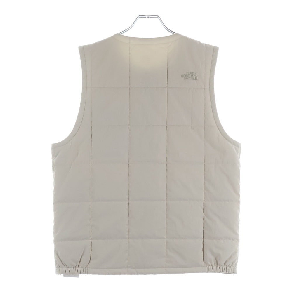 THE NORTH FACE(ザノースフェイス) MEADOW WARM VEST メドウウォーム ロゴエンブロイダリー パファーベスト ホワイト NY82330