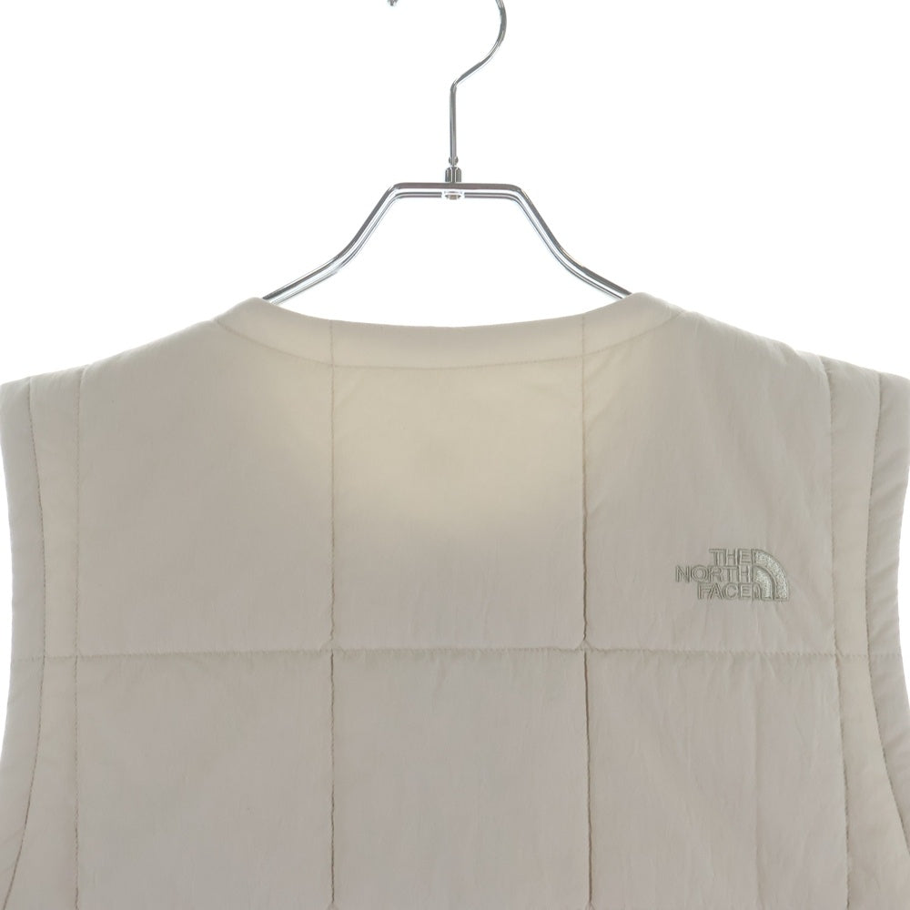 THE NORTH FACE(ザノースフェイス) MEADOW WARM VEST メドウウォーム ロゴエンブロイダリー パファーベスト ホワイト NY82330