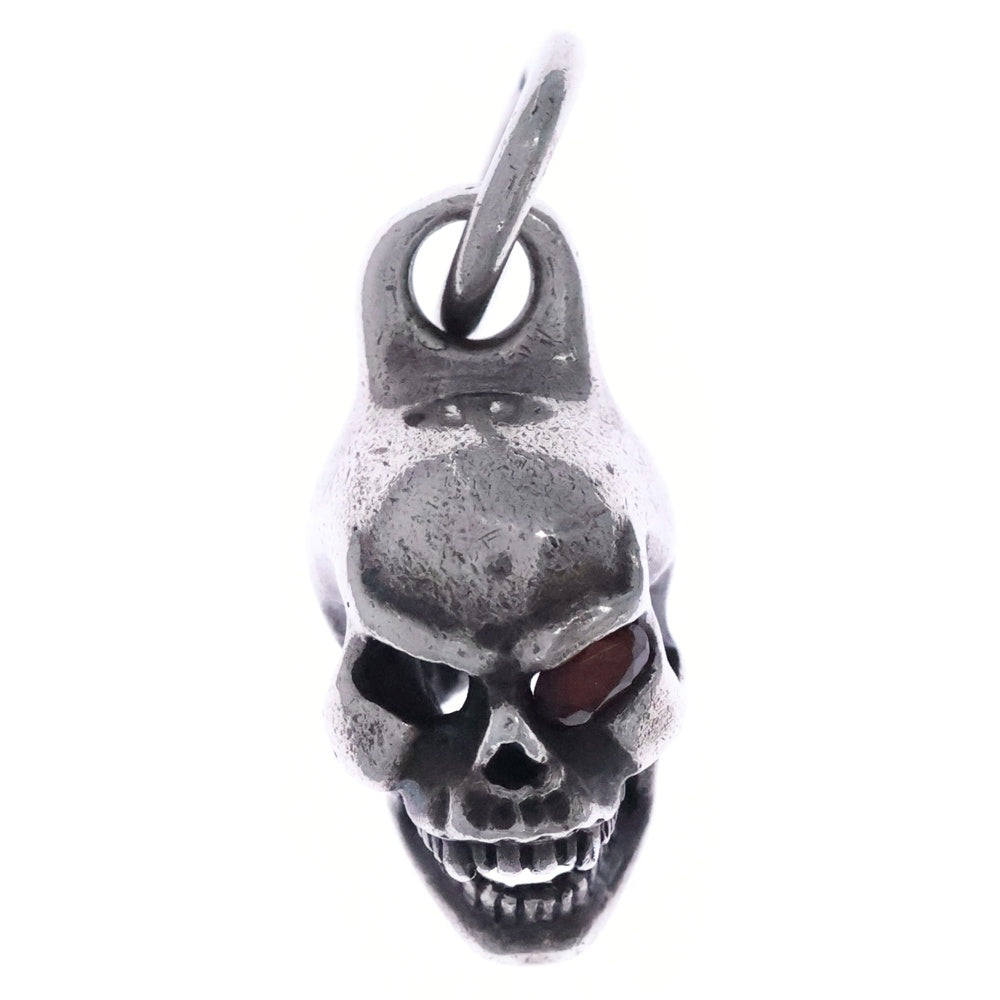 Leathers and Treasures(レザーズアンドトレジャーズ) SKULL アイストーン スカルモチーフ ネックレストップ シルバー