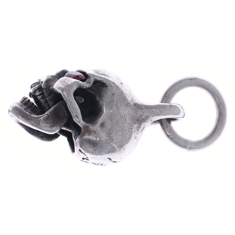 Leathers and Treasures(レザーズアンドトレジャーズ) SKULL アイストーン スカルモチーフ ネックレストップ シルバー