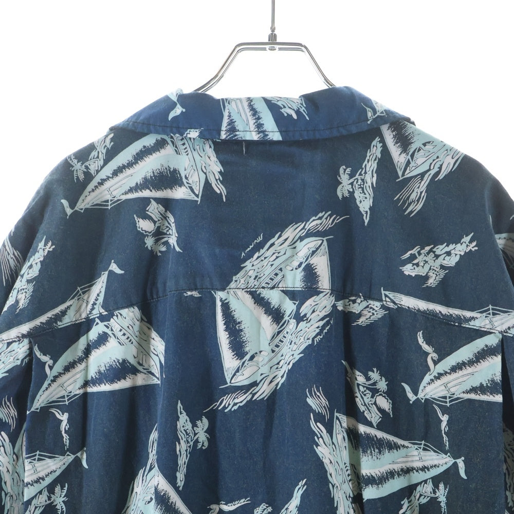 MAISON MIHARAYASUHIRO(メゾンミハラヤスヒロ) 25SS Vintage Like Aloha Short-Sleeve Shirt 半袖アロハシャツ ブラック/グリーン J14SH187