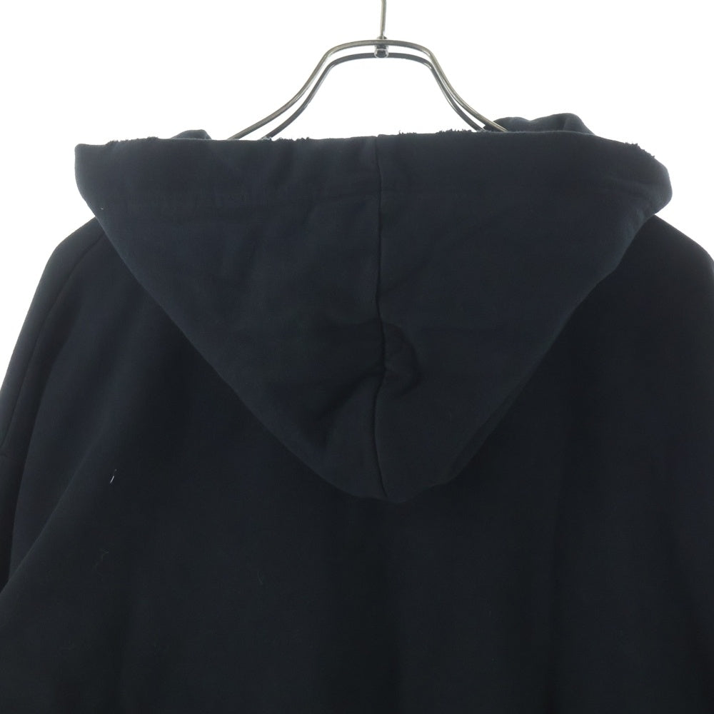 MAISON MIHARAYASUHIRO(メゾンミハラヤスヒロ) Smily Face Print Distressed Hoodie スマイリーフェイスプリント プルオーバースウェットフーディー パーカー ブラック/イエロー K14HD741