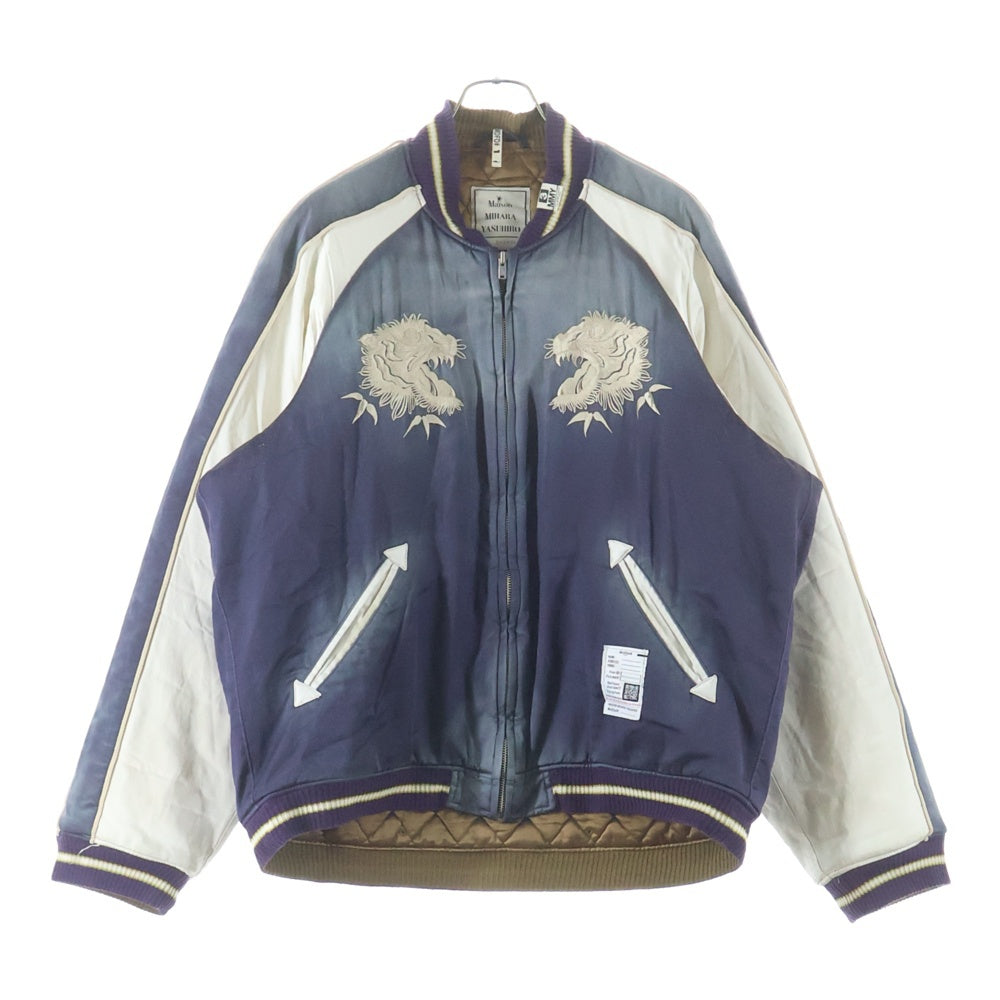 MAISON MIHARAYASUHIRO(メゾンミハラヤスヒロ) 24AW Souvenir Jacket エンブロイダリー スーベニアジャケット スカジャン ブルー/ホワイト J13BL141