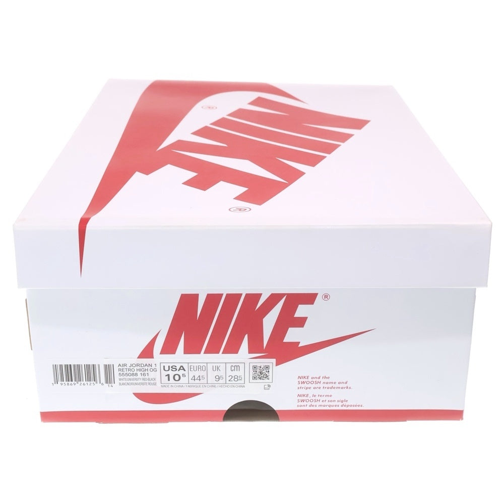 NIKE(ナイキ) AIR JORDAN 1 RETRO HIGH OG HERITAGE エアジョーダン1 レトロ ヘリテージ ハイカットスニーカー ホワイト/レッド US10.5/28.5cm 555088-161