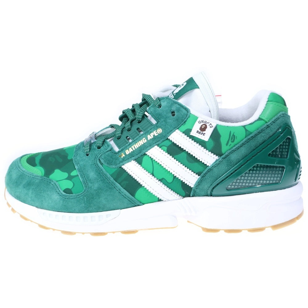 adidas(アディダス) ×A BATING APE ×UNDEFEATED ZX8000 アベイシングエイプ アンディフィーテッド ローカットスニーカー グリーン US10/28cm FY8851