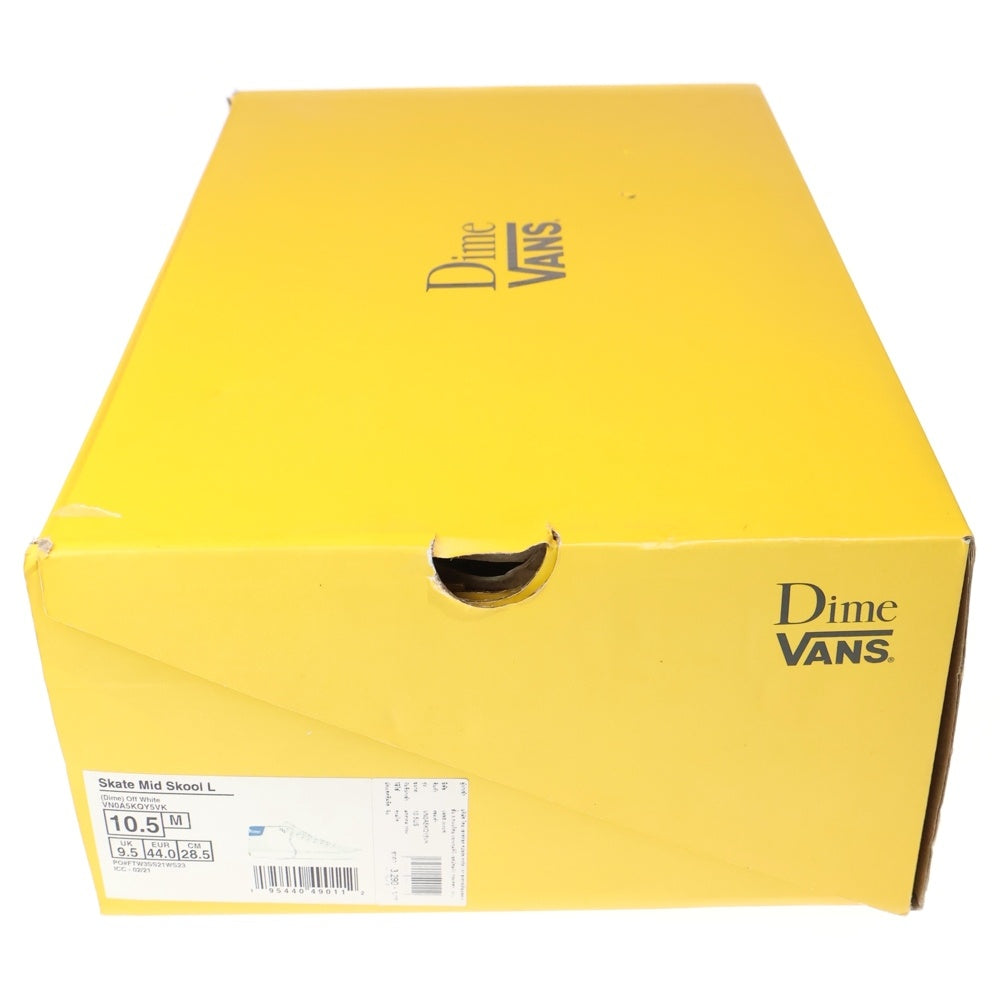 VANS(ヴァンズ) ×DIME SKATE MID SKOOL L ダイム スケート スクール ミッドカットスニーカー ホワイト US10.5/28.5cm VN0A5KQY5VK