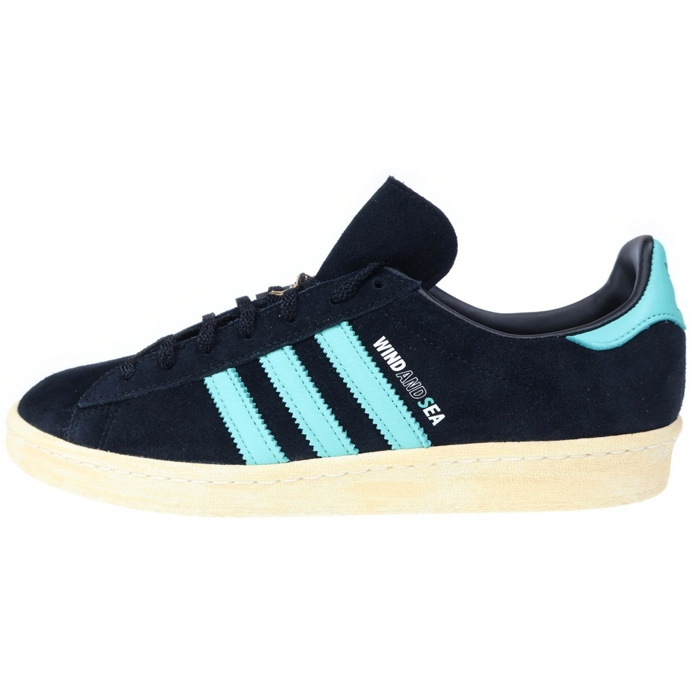 adidas(アディダス) ×WIND AND SEA ×ATMOS CAMPUS 80S ウィンダンシー アトモス キャンパス ローカットスニーカー ブラック/ブルー US10.5/28.5cm GX3952