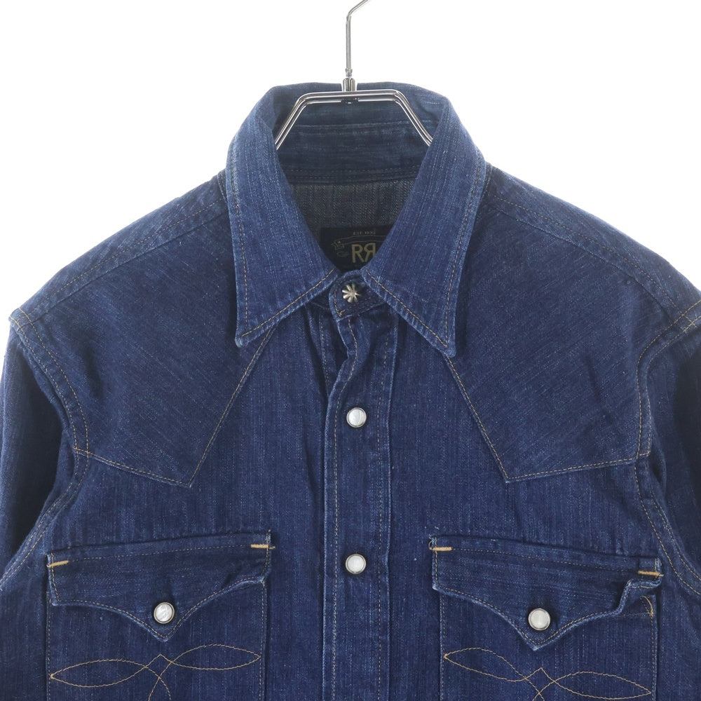 RRL(ダブルアールエル) デニム長袖ウェスタンシャツ インディゴ HS-RD-YM-0130