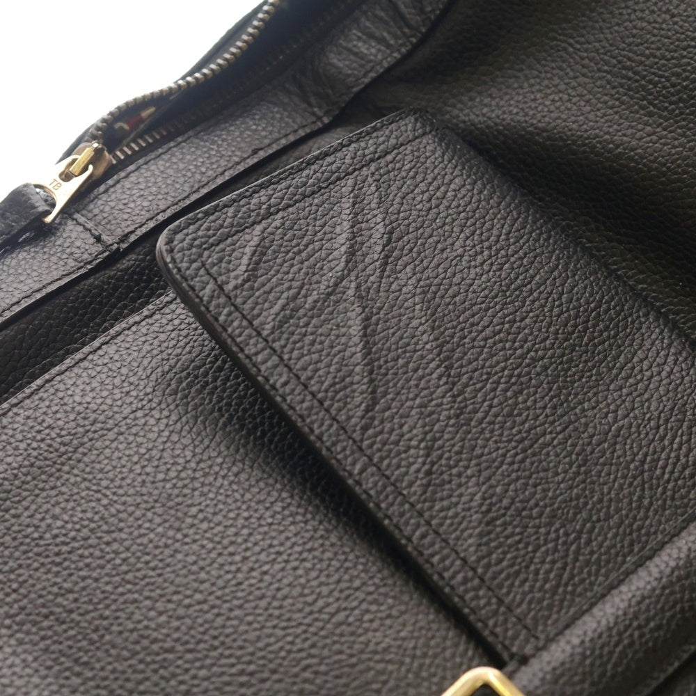 THOM BROWNE(トムブラウン) Black Leather Buckle Backpack バックル レザーバックパック リュック ブラック