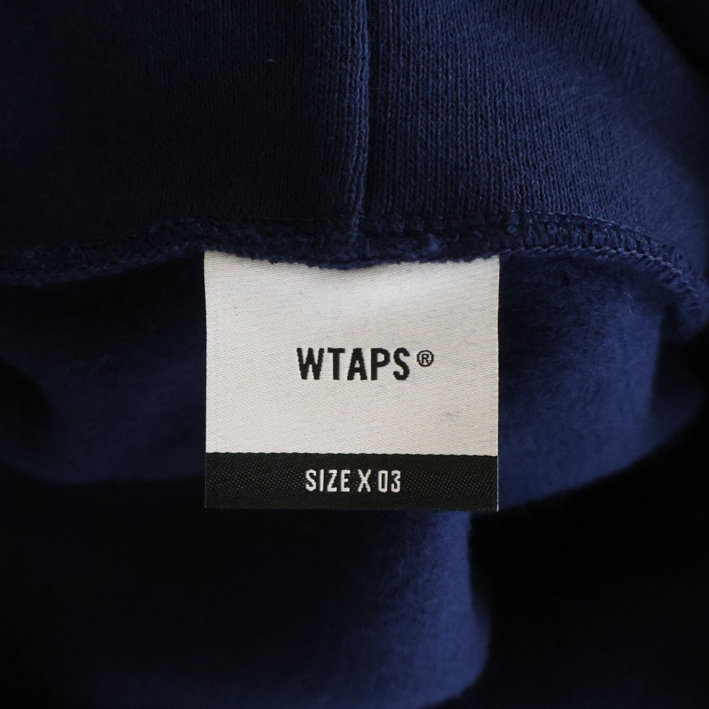 WTAPS(ダブルタップス) 25AW MON HOODY COTTON 両面プリント スウェット プルオーバーパーカー ネイビー 252ATDT-HPM03S