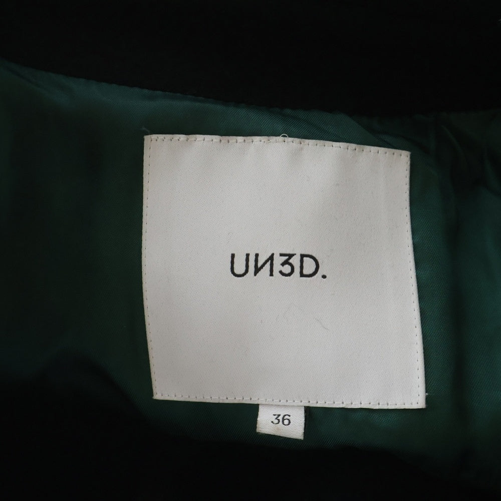 UN3D.(アンスリード) ベルト付 ウールロングコート レディース ブラック 522060000601-01