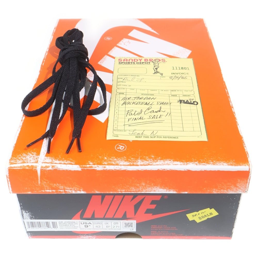 NIKE(ナイキ) AIR JORDAN 1 HIGH OG CHICAGO LOST & FOUND エアジョーダン1 ロストアンドファウンド ハイカットスニーカー ホワイト/レッド US9.5/27.5cm DZ5485-612